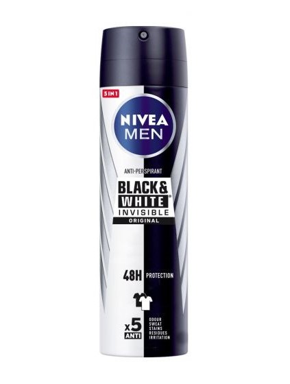 DESODORANTE NIVEA SPRAY MEN INVISIBLE BLACK AND WHITE 200ML