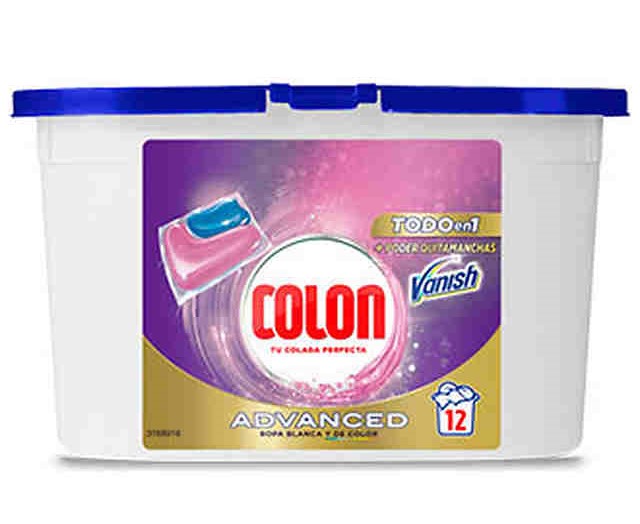 DETERGENTE CAPSULAS COLON TOTAL VANISH ADVANCED 12UNI