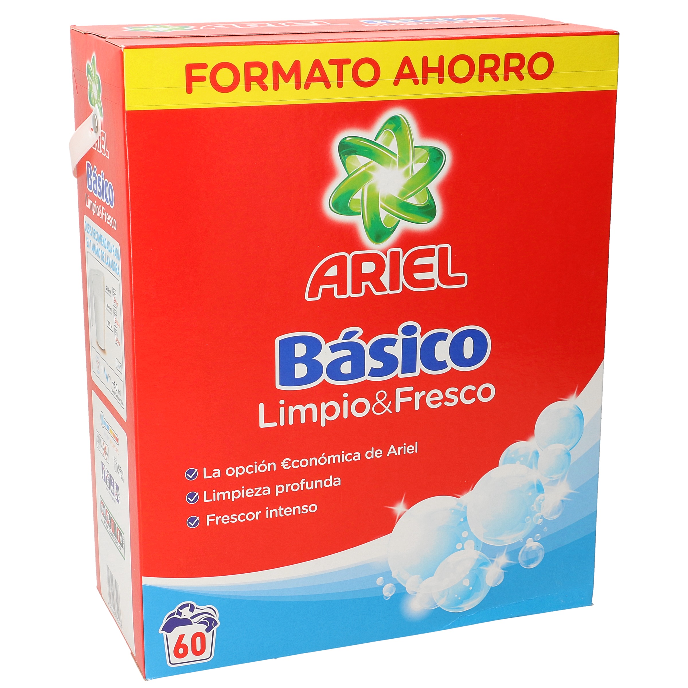 DETERGENTE MALETA ARIEL BASICO 60 CACITOS