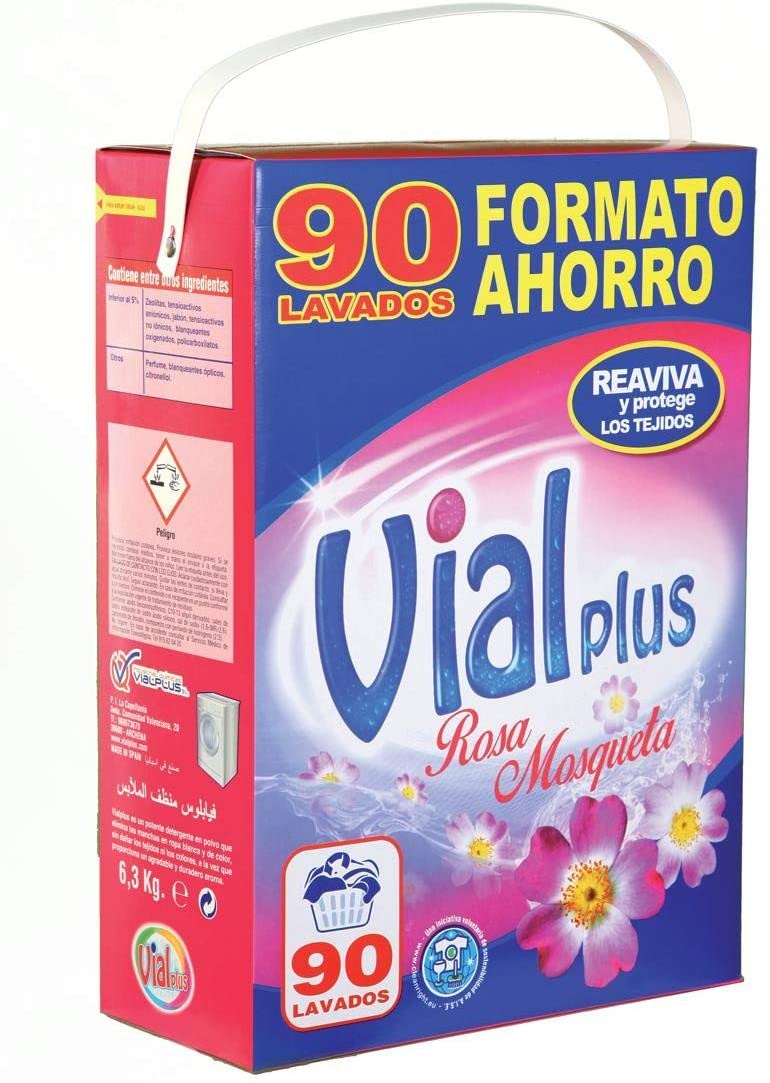 DETERGENTE MALETA VIALPLUS ROSA MOSQUETA 90 CACITOS