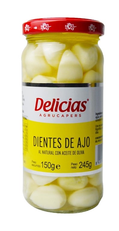 DIENTES DE AJO DELICIAS EN ACEITE DE OLIVA 245GR
