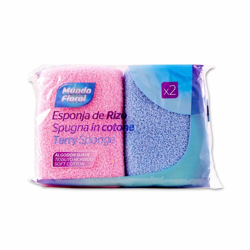ESPONJA DE BAÑO MUNDO FLORAL RIZO 2UNI