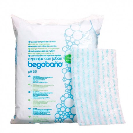 ESPONJA JABONOSA BEGOBAÑO UN SOLO USO 24UNI