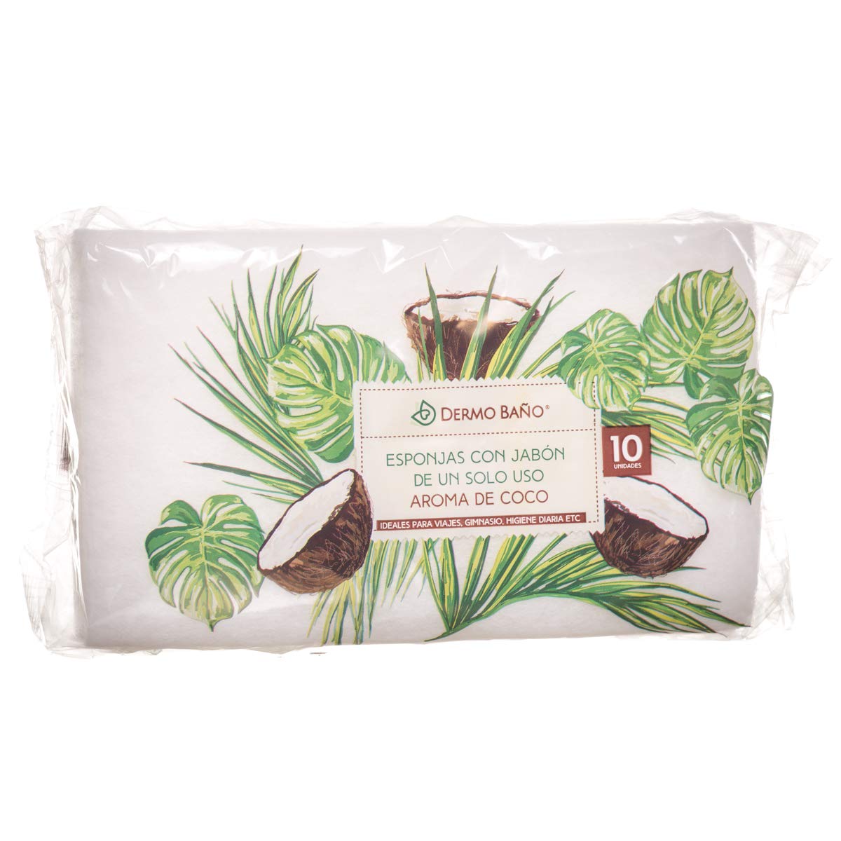 ESPONJA JABONOSA DERMOBAÑO UN SOLO USO 10UNI