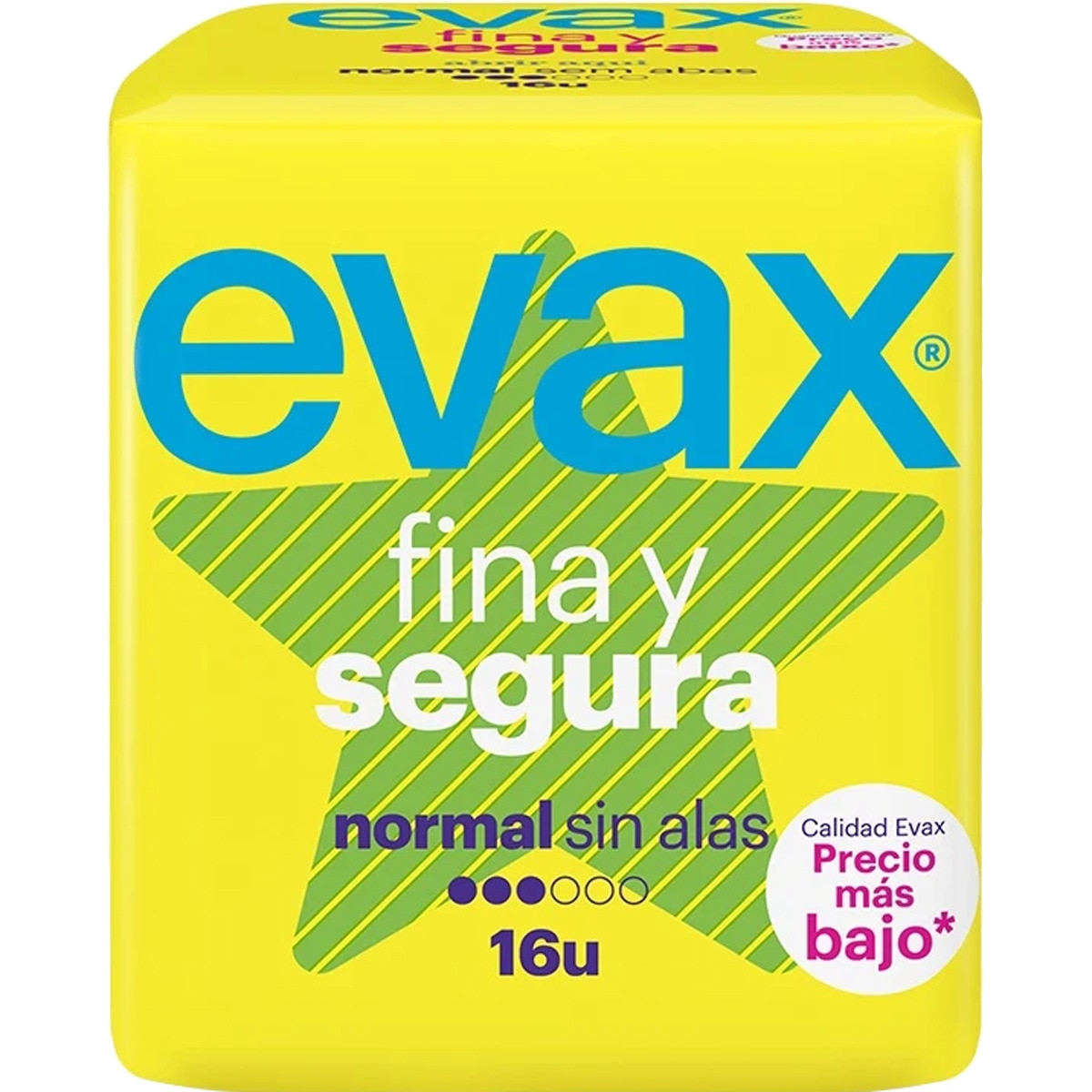 EVAX FINA Y SEGURA NORMAL SIN ALAS 16UNI