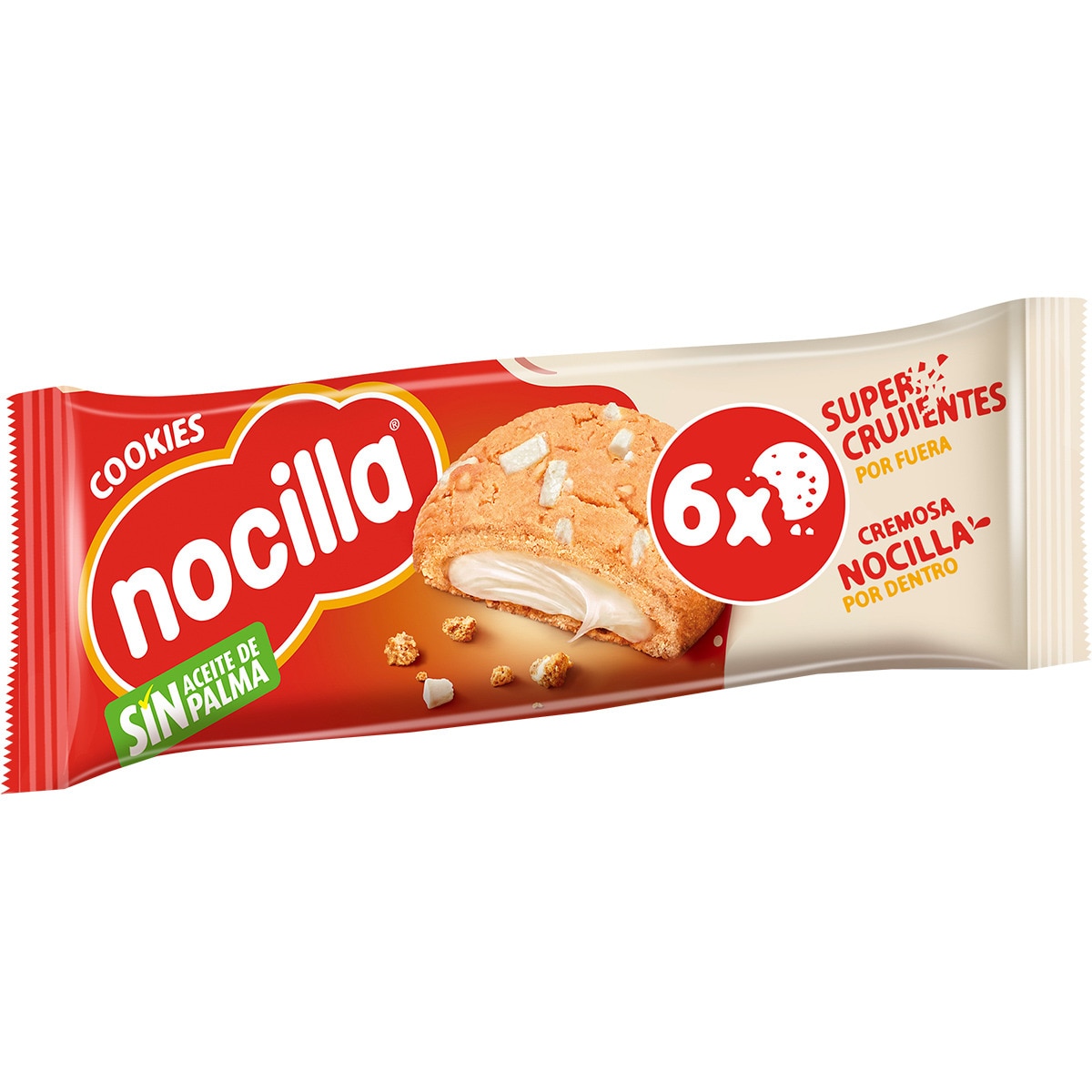 GALLETAS NOCILLA RELLENAS DE CHOCOLATE BLANCO 6UNI 120GR