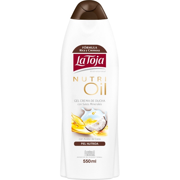 GEL LA  TOJA NUTRI OIL CON SALES MINERALES Y ACEITE DE COCO 550ML
