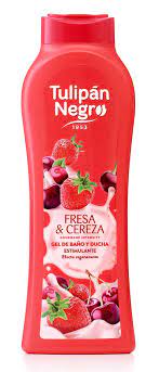 GEL TULIPAN NEGRO FRESA Y CEREZA 650 ML