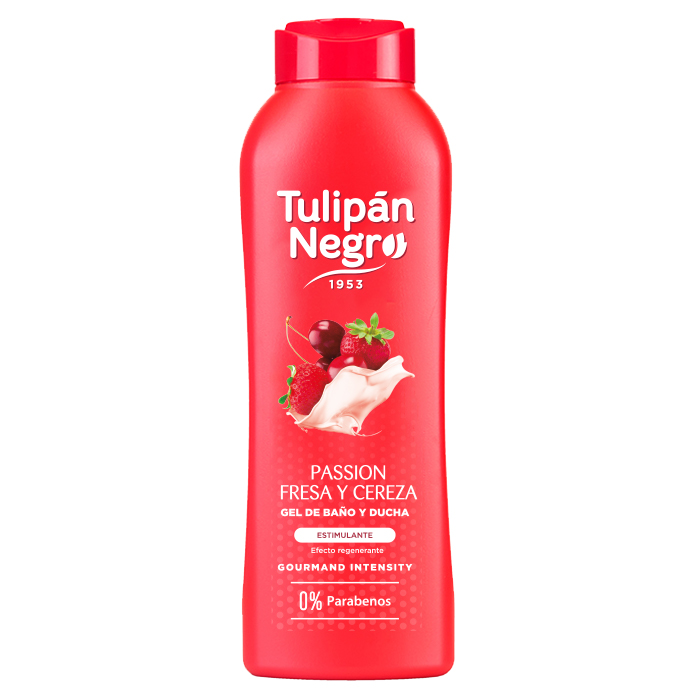 GEL TULIPAN NEGRO PASION FRESA Y CEREZA 720ML