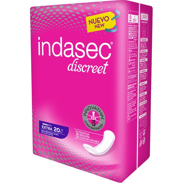 INDASEC DISCREET INCONTINENCIA EXTRA 20UNI