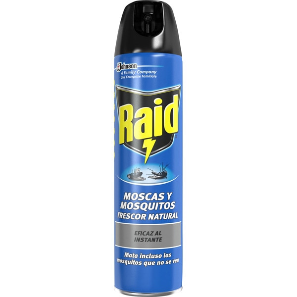 INSECTICIDA RAID MOSCAS Y MOSQUITOS SPRAY 600 ML