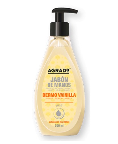 JABON DE MANOS DOSIFICADOR AGRADO DERMO VAINILLA 500ML