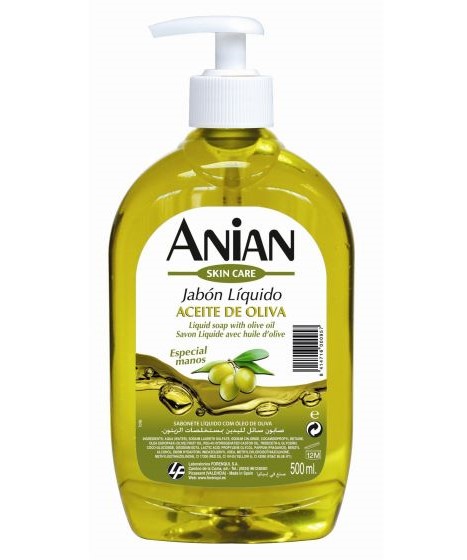 JABON DE MANOS DOSIFICADOR ANIAN ACEITE DE OLIVA 500ML