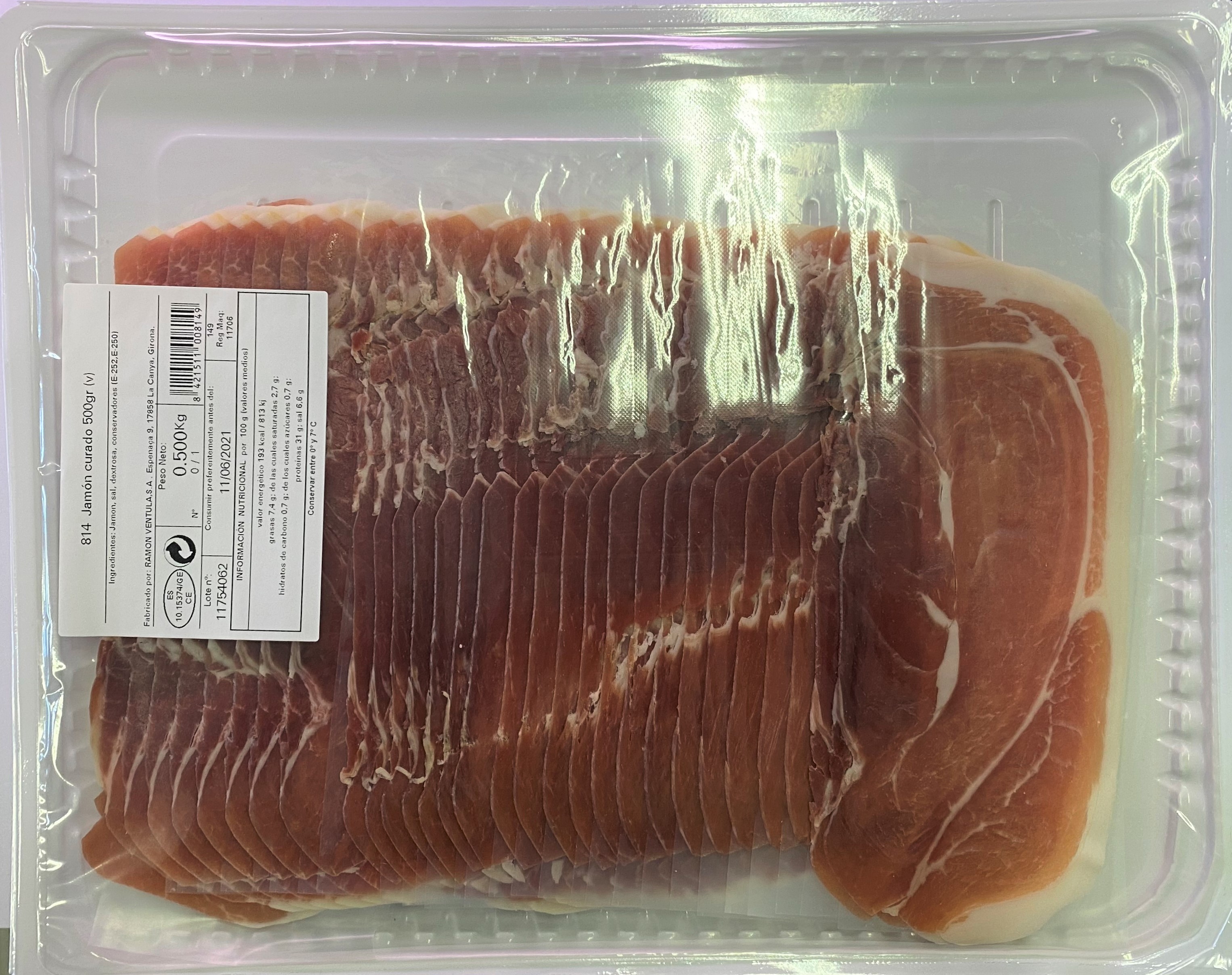 JAMON FILETEADO 500GRS