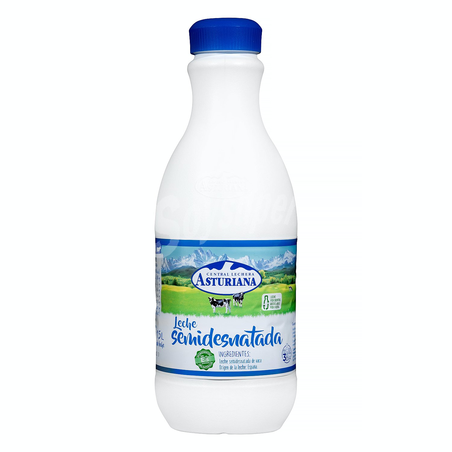 LECHE ASTURIANA BTLLA. 1`5 SEMIDESNATADA