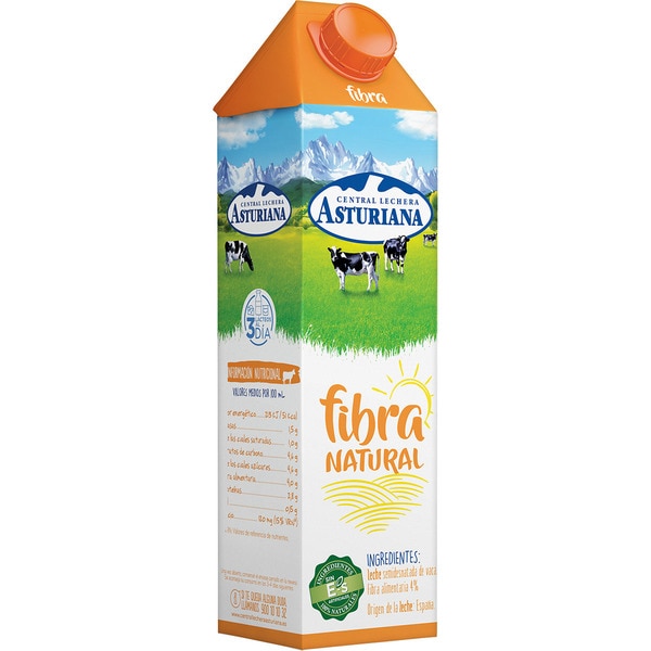 LECHE ASTURIANA FIBRA REGULAR BRIK 1LT.