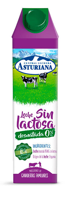 LECHE ASTURIANA SIN LACTOSA 0% DESNATADA 1 LT