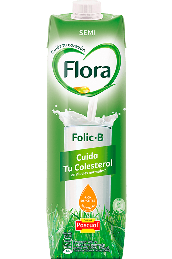 LECHE FLORA SEMIDESNATADA 1LT