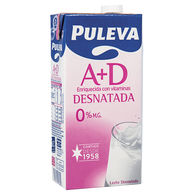 LECHE PULEVA DESNATADA 1LT