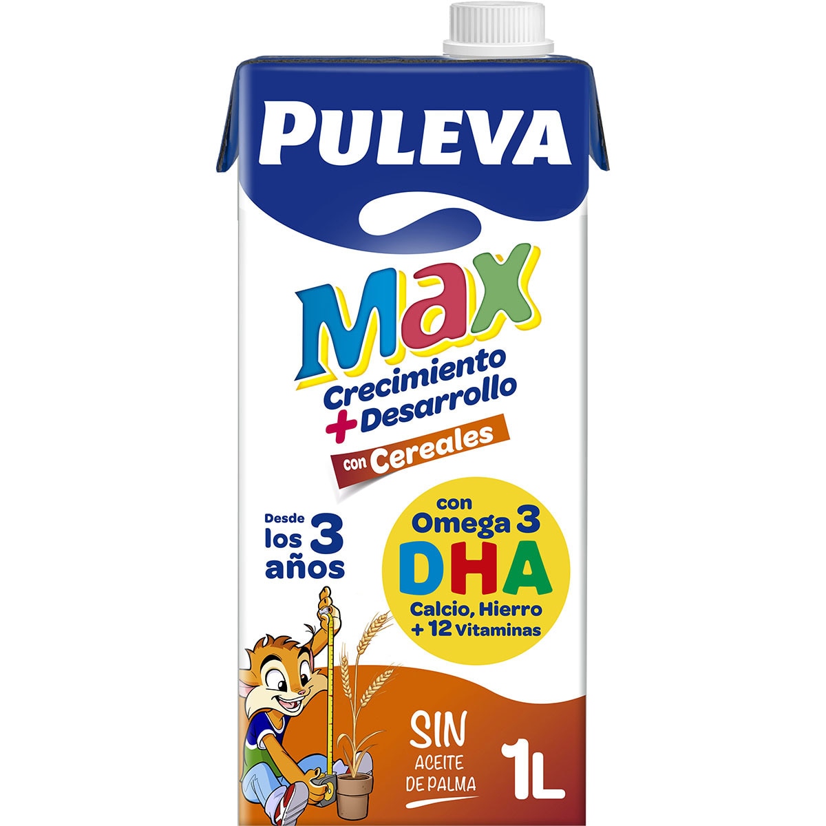 LECHE PULEVA MAX CRECIMIENTO CON CEREALES 1LT
