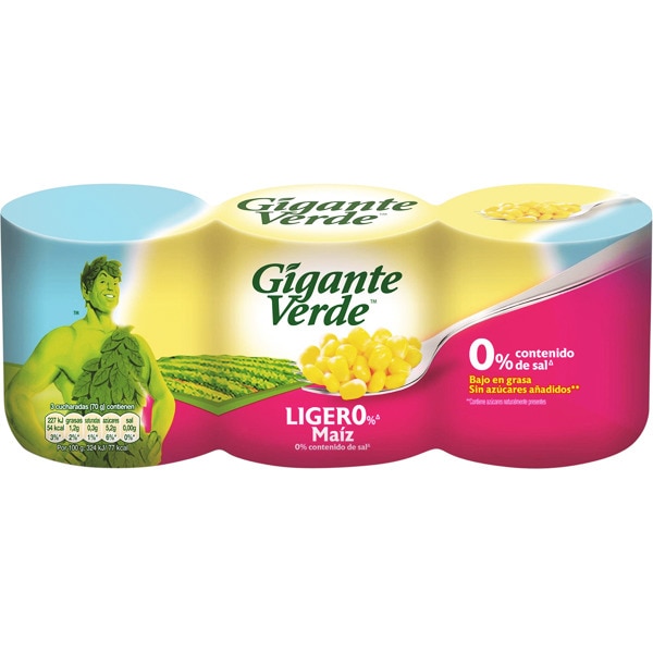 MAIZ GIGANTE VERDE LIGERO PK-3 250GR