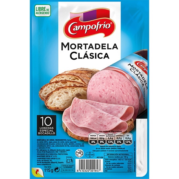 MORTADELA CLASICA CAMPOFRIO 95GR