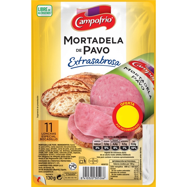 MORTADELA DE PAVO CAMPOFRIO 95GR