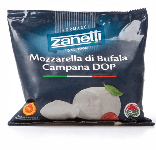 MOZZARELLA DI BUFALLA EN PERLAS ZANETTI 125GR