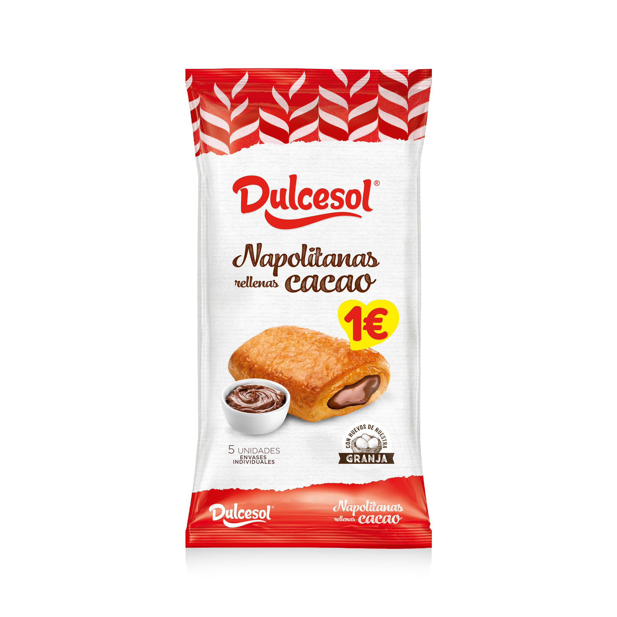 NAPOLITANAS DE CHOCOLATE DULCESOL 4 UNI