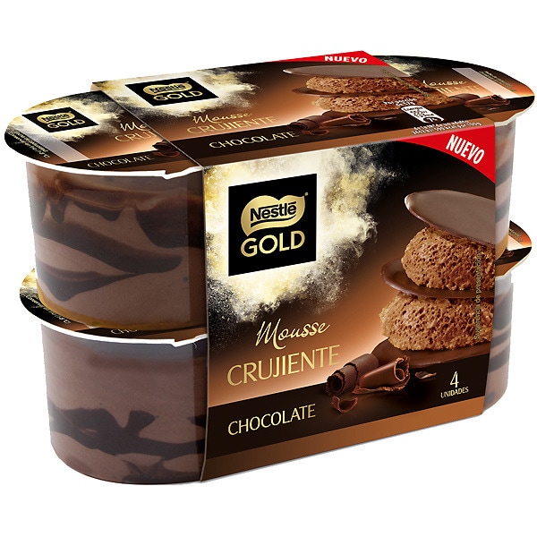 NESTLE MOUSSE GOLD CHOCOLATE 4UNI 57GRS