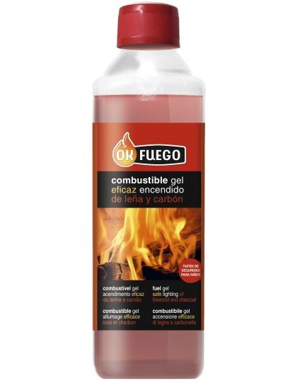 OK FUEGO COMBUSTIBLE GEL ENCENDIDO 500ML