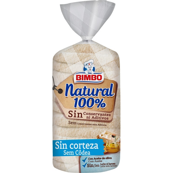 PAN BIMBO NATURAL 100% SIN CORTEZA 450 GRS