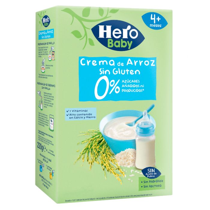 PAPILLA HERO BABY CREMA DE ARROZ SIN GLUTEN 220GRS