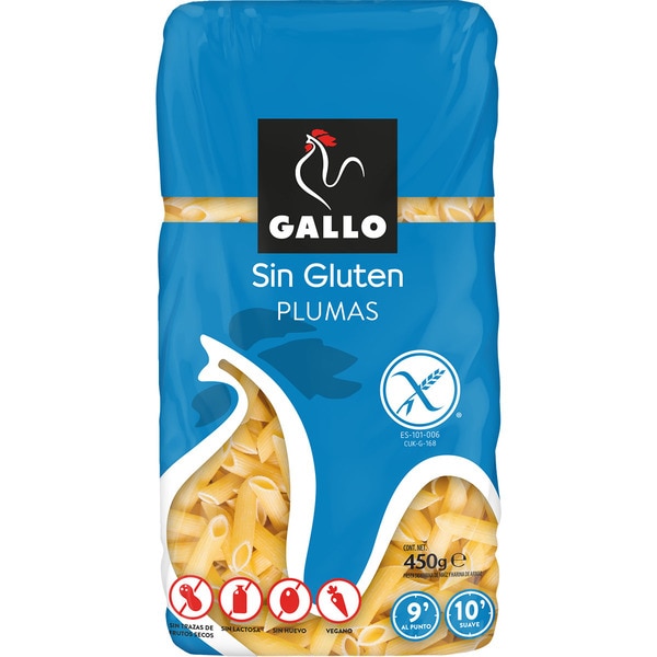 PASTA GALLO SIN GLUTEN MACARRONES 450 G