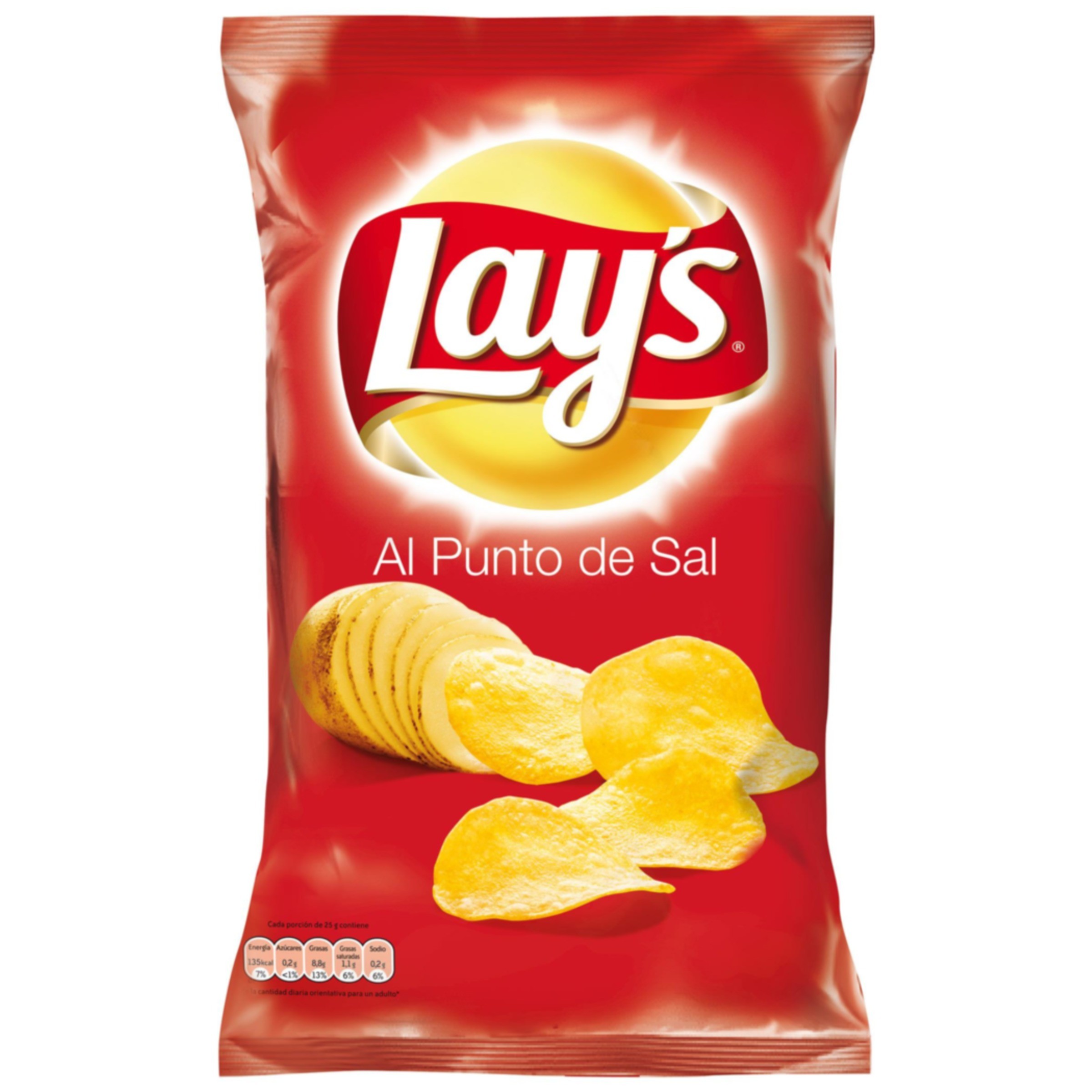 PATATAS FRITAS LAY'S AL PUNTO DE SAL 145GRS
