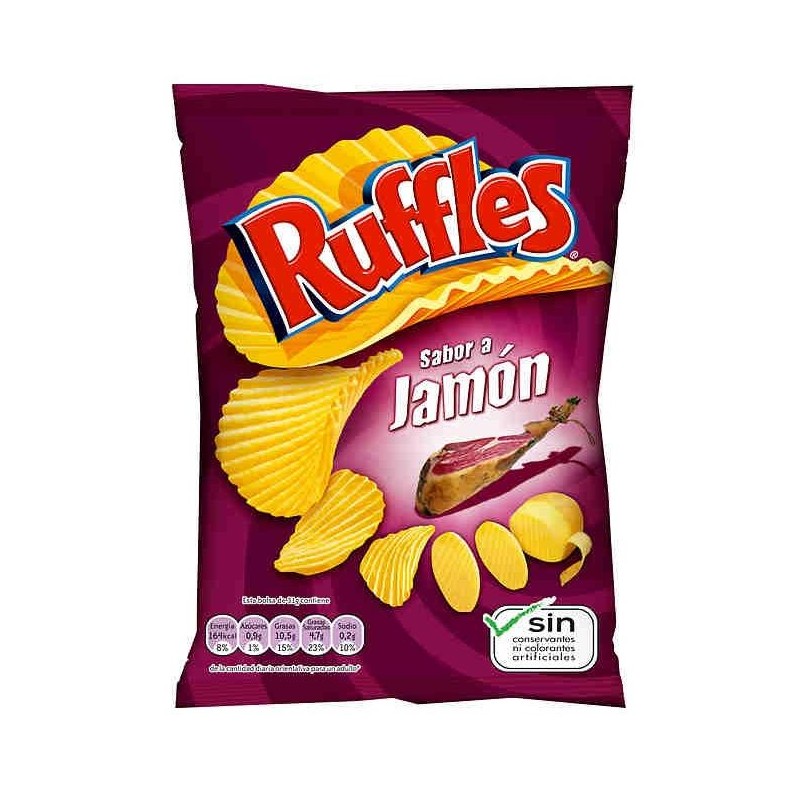 PATATAS RUFFLES JAMON 115 GR