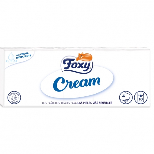 PAÑUELOS FOXY CREMA 10 PAQUETES