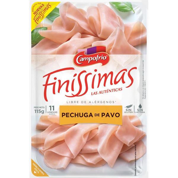 PECHUGA DE PAVO CAMPOFRIO FINISSIMAS 110GRS