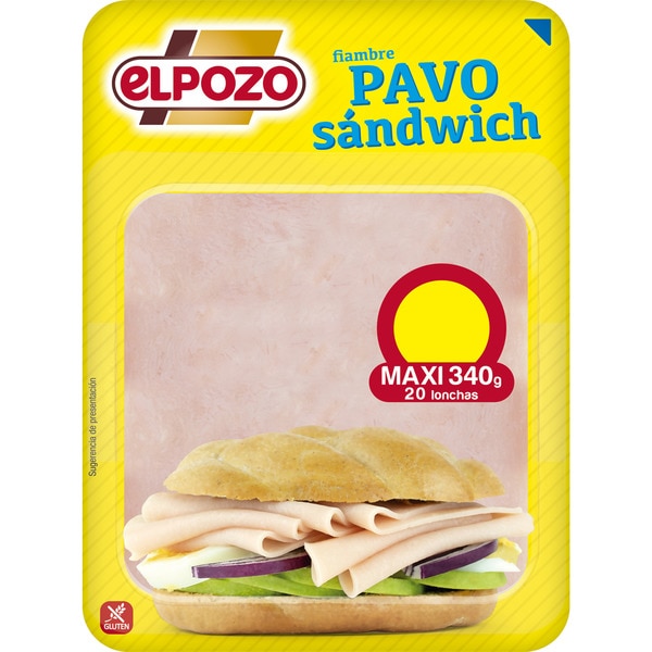 PECHUGA DE PAVO EL POZO SANDWICH 270GRS