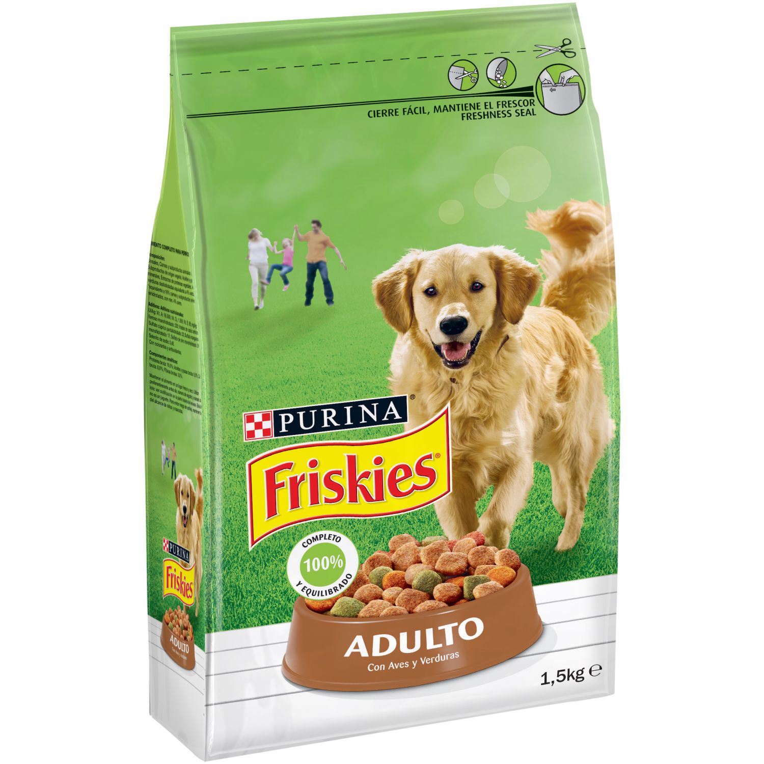 PIENSO FRISKIES ADULTO CON AVE Y VERDURA 1,5KG