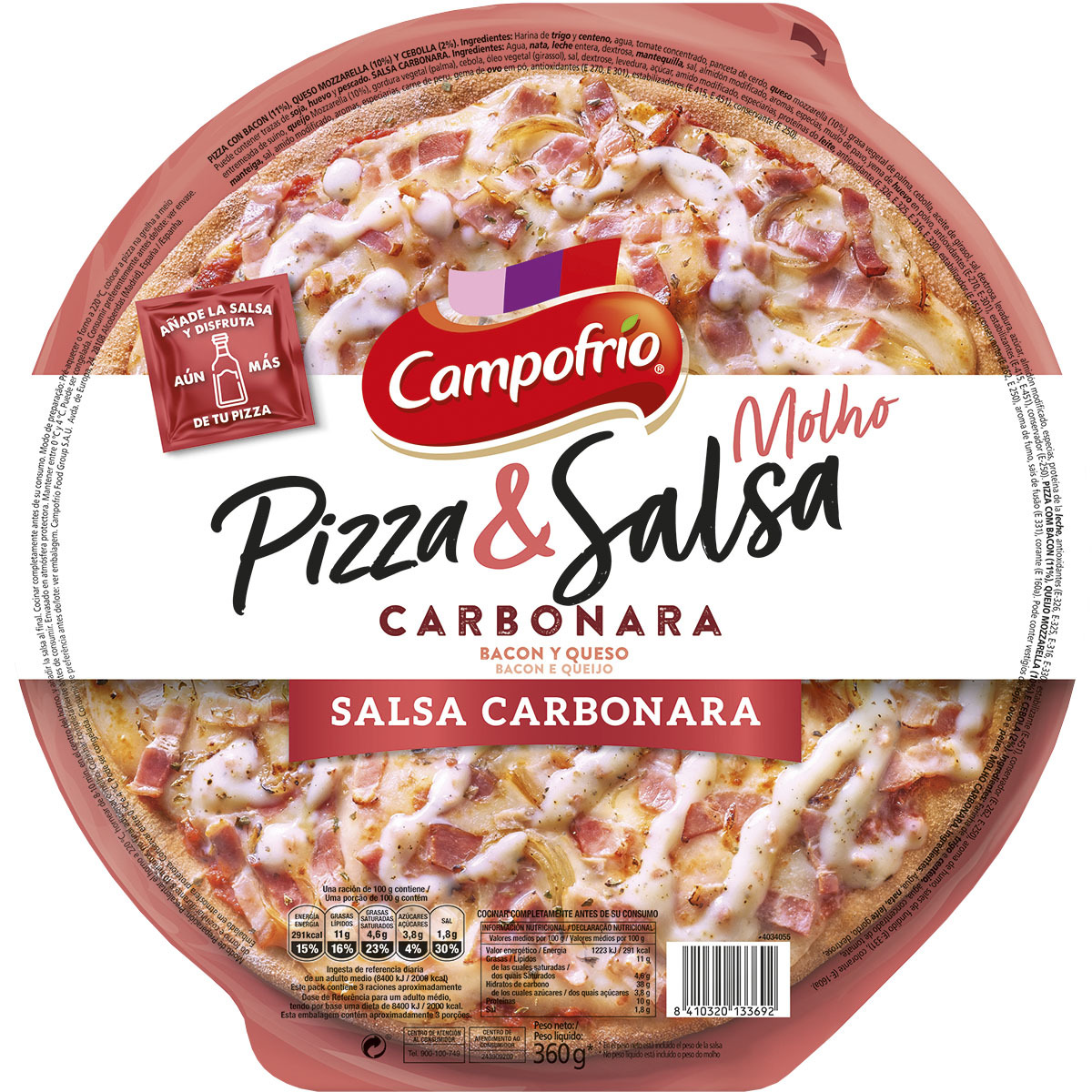 PIZZA CARBONARA CAMPOFRIO 360GR