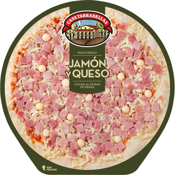 PIZZA TARRADELLAS JAMON Y QUESO 405 GRS.