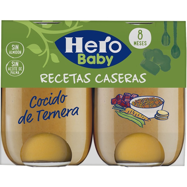 POTITO HERO BABY RECETAS CASERAS COCIDO DE TERNERA PK-2 190GRS