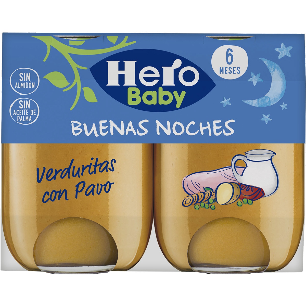 POTITO HERO BUENAS NOCHES VERDURITAS CON PAVO PK-2 190GRS