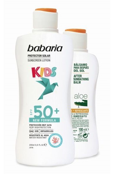 PROTECTOR SOLAR BABARIA KIDS F-50 LECHE+AFTERSUN ALOE VERA 200ML