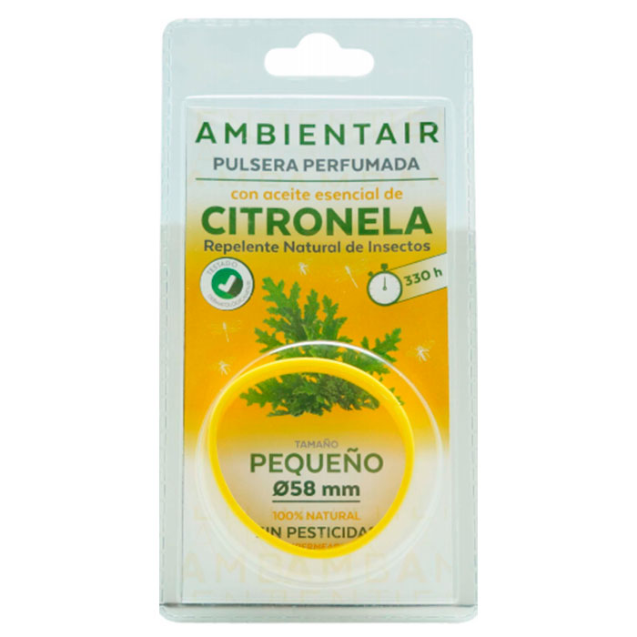 PULSERA REPELENTE MOSQUITOS DE CITRONELLA AMBIENTAIR PEUQUEÑA