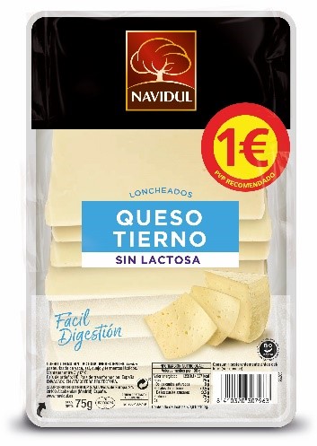 QUESO EN LONCHAS TIERNO SIN LACTOSA NAVIDUL 70GR
