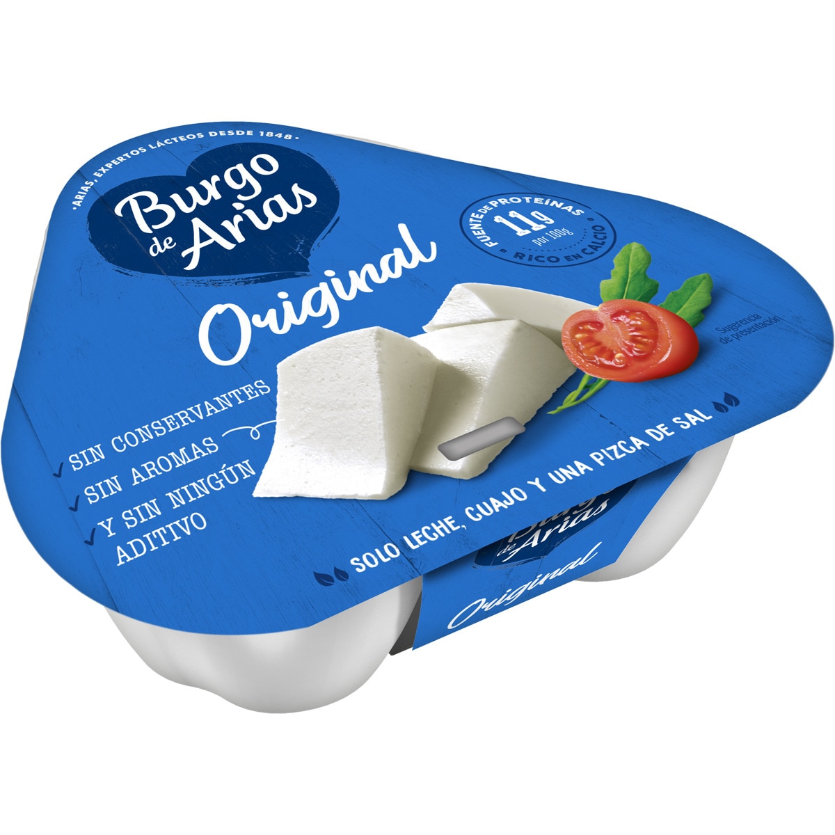 QUESO FRESCO BURGO DE ARIAS MINI PK-3 72GR