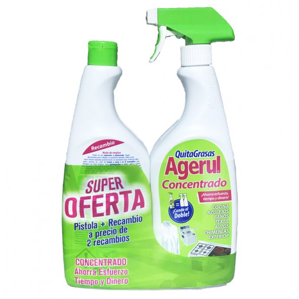 QUITAGRASAS AGERUL PISTOLA + RECAMBIO 750ML