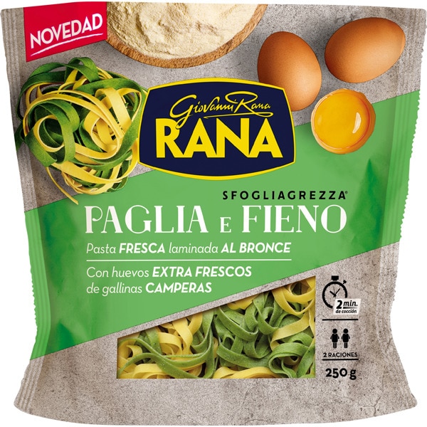 RANA PAGLIA E FIENO PASTA FRESCA CON HUEVOS CAMPEROS 250GR